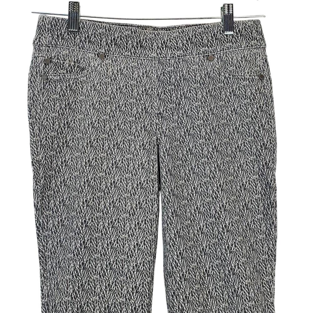 Liverpool Black White Plaid Stretch Leggings 4 Pull on Activewear Casual Pants - Picture 4 of 9